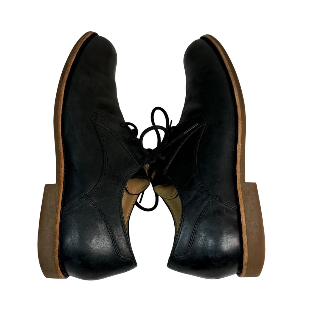 UGG Freamon Mens Black Leather Lace Up Plain Toe Oxford Dress Shoes - Picture 10 of 11